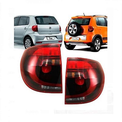 Lanterna fox e crossfox volkswagen de 2010 a 2014 traseira lado esquerdo fumê