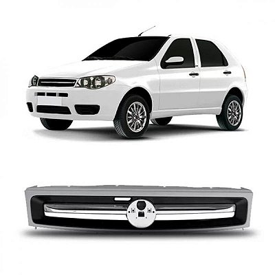 Grade do radiador palio fiat de 2010 a 2012 economy com friso cromado e moldura inferior do para choque em primer
