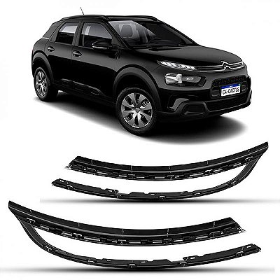 Friso de farol c4 cactus citroën de 2019 a 2024 lado esquerdo cromado sem moldura