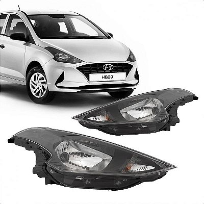 Farol hb20 hyundai de 2020 a 2022 lado esquerdo sem LED