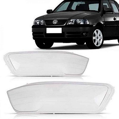 Lente do farol gol volkswagen de 1999 a 2005 lado direito geração três ponteira para choque