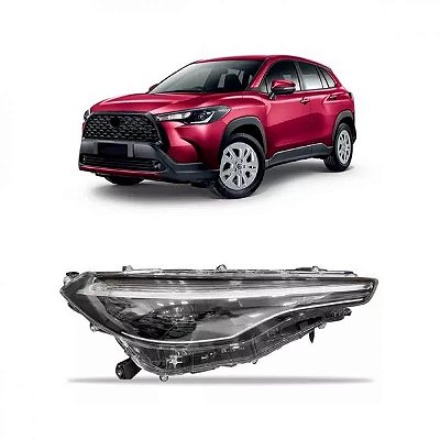 Farol corolla cross toyota de 2021 a 2025 lado esquerdo com LED