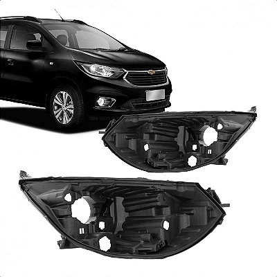 Carcaça de farol spin chevrolet de 2019 a 2024 lado esquerdo