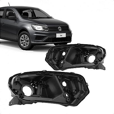 Carcaça de farol gol saveiro e voyage volkswagen de 2018 a 2023 lado direito geração 8 foco simples