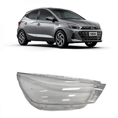 Lente de farol hb20 hyundai de 2023 a 2026 lado direito