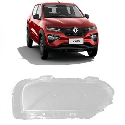 Lente de farol kwid renault de 2022 a 2025 inferior lado direito