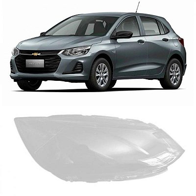 Lente de farol onix chevrolet de 2020 a 2025 lado direito