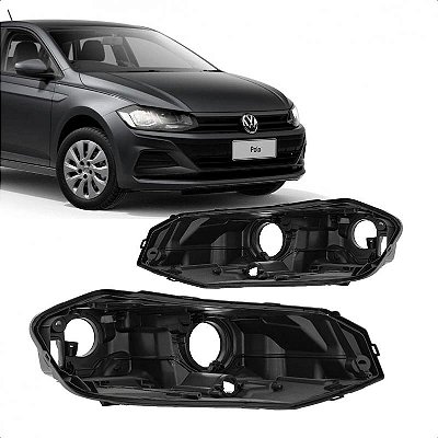 Carcaça de farol polo e virtus volkswagen de 2018 a 2022 lado direito modelo cibie arteb