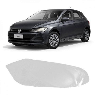 Lente de farol polo e virtus volkswagen de 2018 a 2022 lado direito
