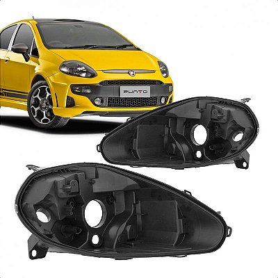 Carcaça de farol punto fiat de 2013 a 2017 lado direito