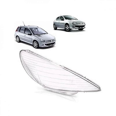 Lente de farol 206 peugeot de 2005 a 2010 lado direito simples