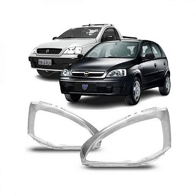 Lente de farol corsa chevrolet de 2008 a 2012 e montana chevrolet de 2008 a 2010 lado direito lisa