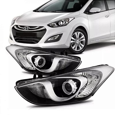 Farol i30 hyundai de 2013 a 2016 lado esquerdo elétrico sem motor e sem entrada para xenônio