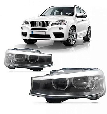 Farol x3 bmw de 2013 a 2016 lado esquerdo elétrico com LED e luz diurna
