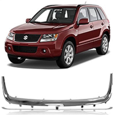 Moldura inferior para choque da grade do radiador grand vitara suzuki de 2009 a 2012 cromada