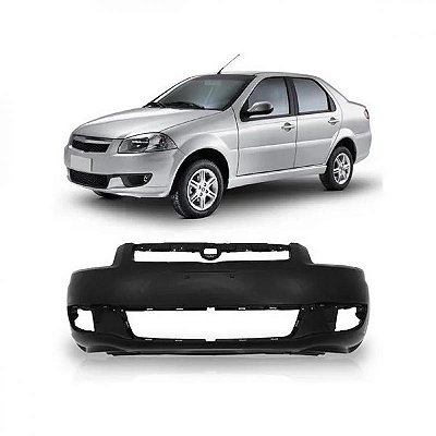 Para choque siena fiat de 2013 a 2016 dianteiro preto liso el reto