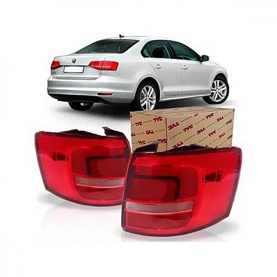 Lanterna jetta volkswagen de 2015 a 2016 traseira de canto lado esquerdo vermelha sem LED
