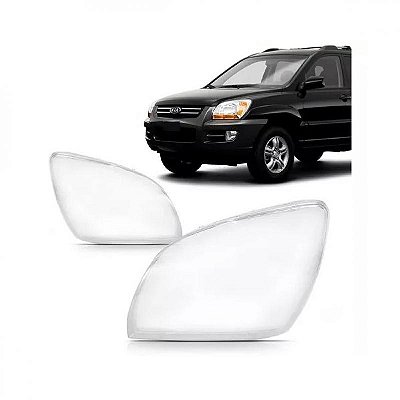 Lente de farol sportage kia de 2005 a 2008 lado esquerdo