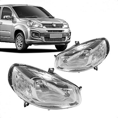 Farol uno fiat de 2015 a 2021 lado direito cromado