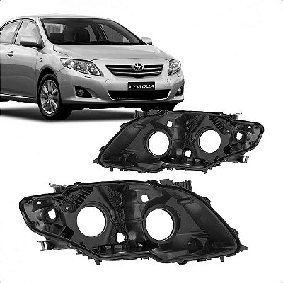 Carcaça farol corolla toyota de 2009 a 2011 lado direito