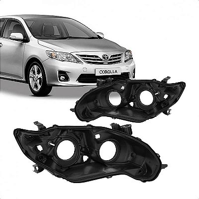 Carcaça farol corolla toyota de 2012 a 2013 lado direito