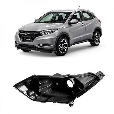Carcaça de farol hrv honda de 2015 a 2018 lado esquerdo com regulador