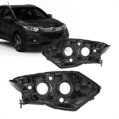 Carcaça de farol hrv honda de 2019 a 2021 lado direito