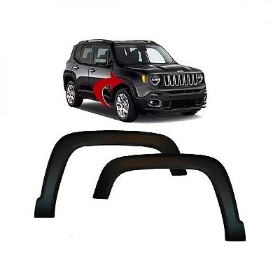 Moldura do paralama no vão da roda renegade jeep de 2015 a 2025 dianteira lado direito texturizada