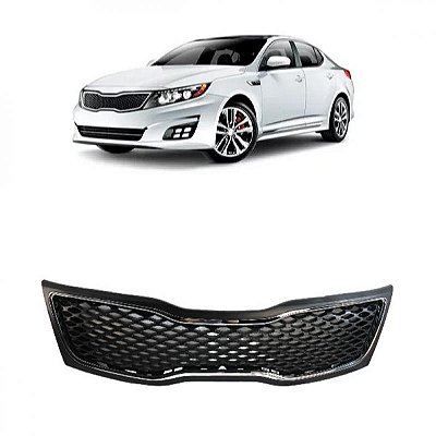 Grade do radiador optima kia de 2013 a 2015 colmeia vazada com moldura cromada