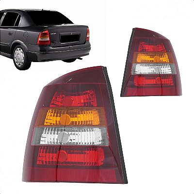 Lanterna astra chevrolet de 1998 a 2002 traseira lado direito tricolor fumê sedã