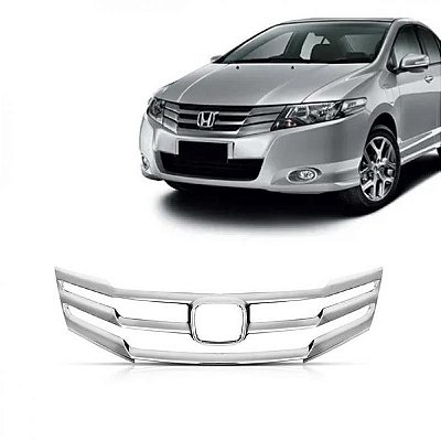 Moldura inferior para choque da grade do radiador city honda de 2009 a 2011 cromado
