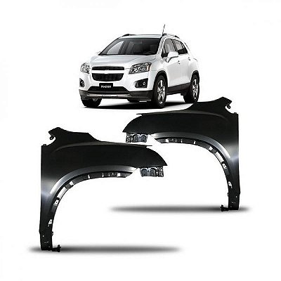 Para lama tracker chevrolet de 2014 a 2016 lado esquerdo com furo para moldura inferior do para choque