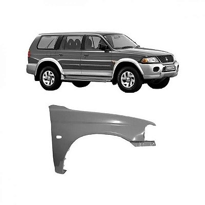 Para lama pajero sport mitsubishi de 2000 a 2004 lado esquerdo sem furo