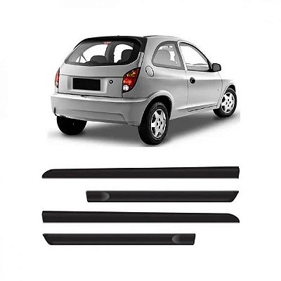 Friso celta e prisma chevrolet de 2007 a 2011 lateral preto extrudado quatro peças para duas portas bicolor