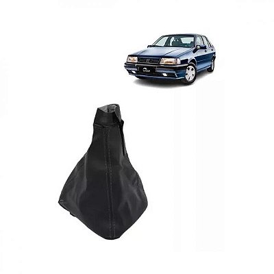 Coifa de câmbio tempra fiat de 1991 a 1998 preta em napa com base