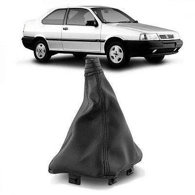 Coifa de câmbio tempra fiat de 1991 a 1998 cinza em napa com base