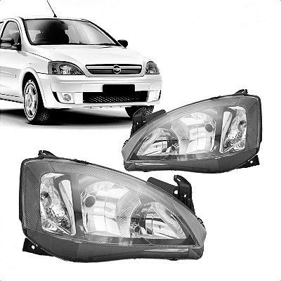 Farol corsa chevrolet de 2008 a 2012 e montana chevrolet de 2008 a 2010 lado direito fumê