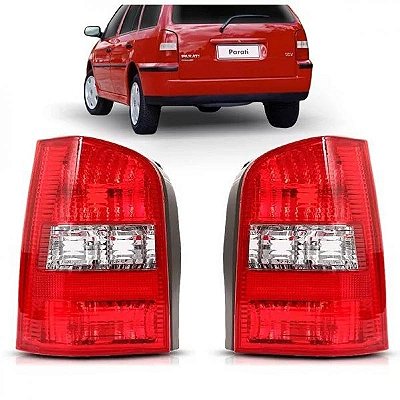 Lanterna parati volkswagen de 1999 a 2002 traseira lado esquerdo bicolor fase um geração três ponteira para choque