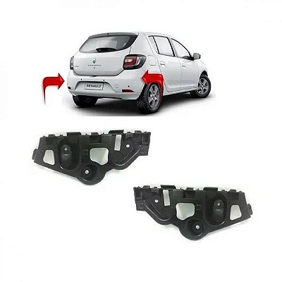 Suporte guia do para choque sandero renault de 2014 a 2019 traseiro lado esquerdo