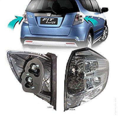 Lanterna fit honda de 2013 a 2014 traseira lado esquerdo fumê transparente twist