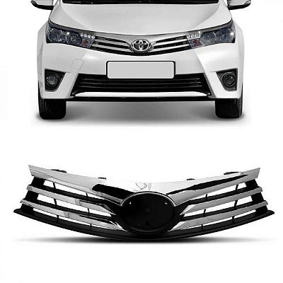 Grade do radiador corolla toyota de 2014 a 2017 cromada e preta
