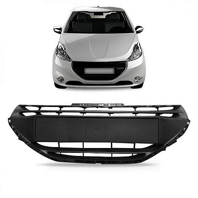 Grade do radiador 208 peugeot de 2012 a 2016 preta sport sem moldura