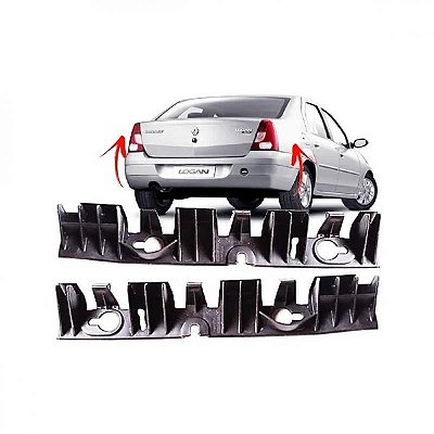 Suporte guia para choque logan renault de 2007 a 2010 traseiro lado esquerdo