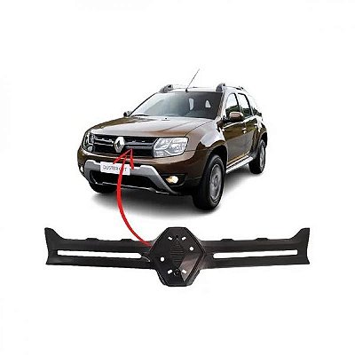 Moldura inferior do para choque da grade duster oroch renault de 2016 a 2020 preto brilhante