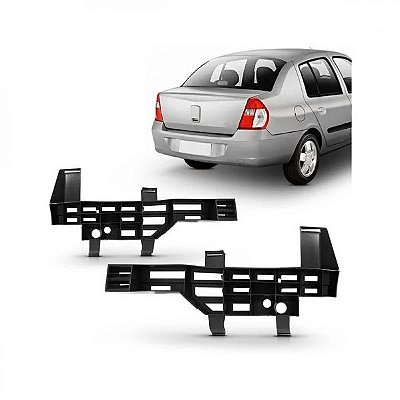 Suporte do para choque clio renault de 2006 a 2011 traseiro sedã par