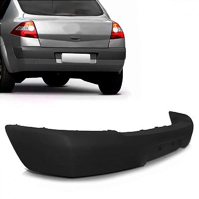 Moldura inferior para para choque megane renault de 2006 a 2013 traseira preta texturizada