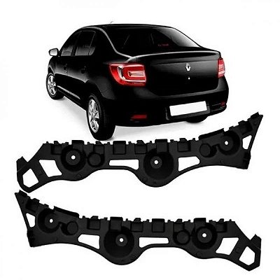 Suporte guia de para choque logan renault de 2014 a 2025 traseiro lado esquerdo