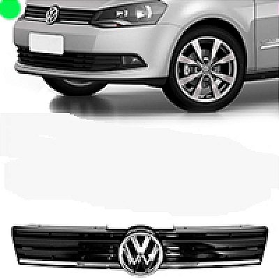 Grade do radiador gol voyage volkswagen de 2016 a 2018 com friso cromado sem emblema geração sete