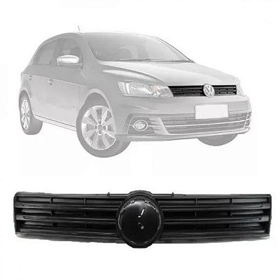 Grade do radiador gol voyage volkswagen de 2016 a 2018 com friso preto sem emblema geração sete