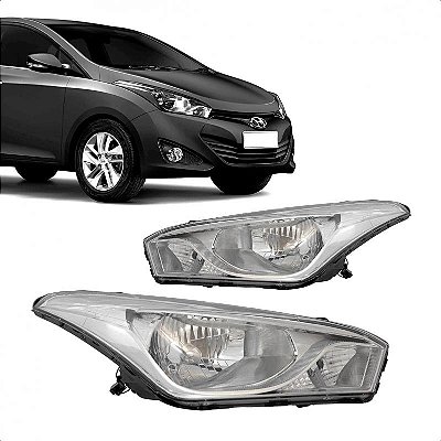 Farol hb20 hyundai de 2012 a 2019 lado esquerdo cromado